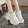 Fashion Chunky Platform Sneakers Women Spring Breathable Mesh Non-Slip Sports Shoes Ladies Lace-Up Thick Bottom Vulcanized Shoes Female