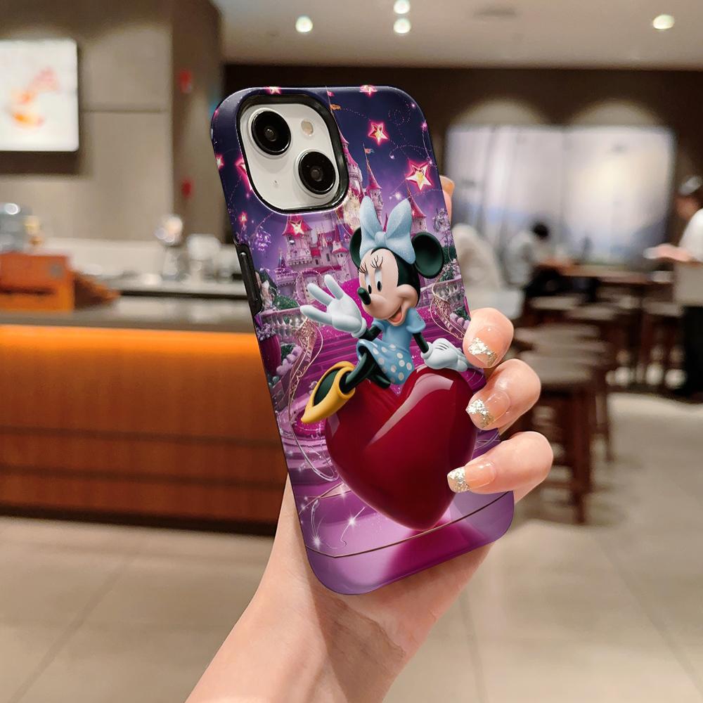 Disney phone case, double-layer protective cover, suitable for iPhone X/XS/SE/7/8/11/12/13/14/15/16/17 Pro Max Plus