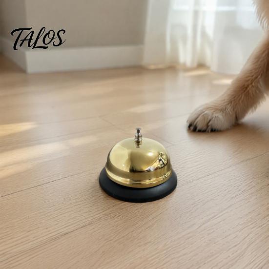 Desktop Reception Bell Stainless Steel Service Bell, Kitchen Call with Non Slip Base Restaurant Order for Restaurant, Loud Durable Metal Ding