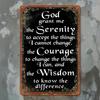 Unbreakable 8x12 Inch Vintage Metal Wall Sign with Inspirational Prayer Quote for Home Decor