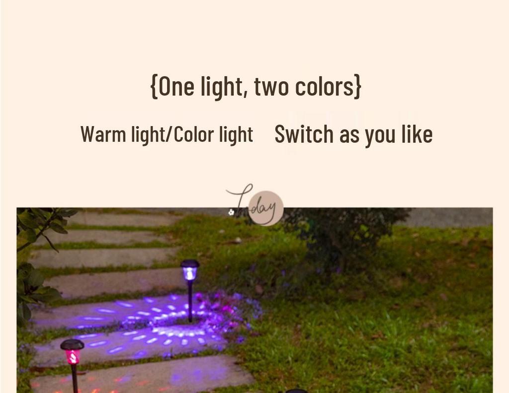Solar Garden Decor Lights: Outdoor Courtyard Atmosphere Ground Plug Lighting for Yard and Lawn
