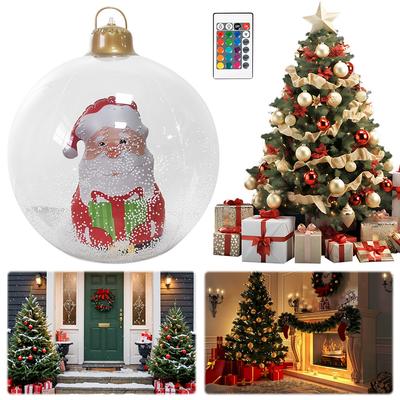 Christmas Luminous Inflatable Decorative Ball with Lights Giant Inflatable Ball Ornaments Large PVC Decorated Ball Ornaments