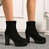 Fashionable/Comfortable New Wear-resistant Mid Length Boots Winter Round Toe Sexy/Elegant Casual Warm High-heeled Women's Boots