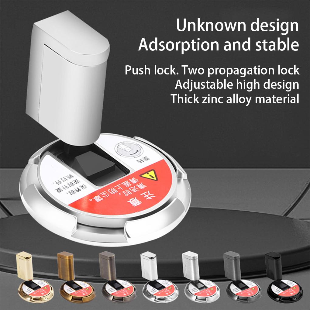 Punch-free Door Stopper Anti-collision Floor Stops Adjustable Height Hole Mounting Stoppers Hardware for Bedroom Living Room