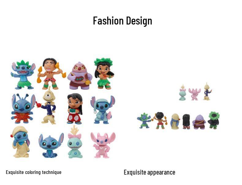 Stitch Figure Doll Blind Box - 12 Lilo & Stitch Models