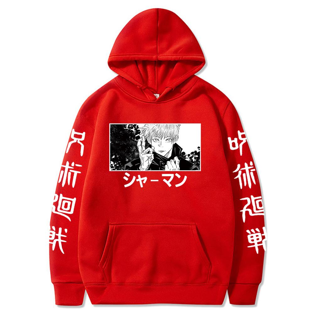 Japan Anime Hoodies Jujutsu Kaisen Satoru Gojo Graphic Oversized Sweatshirt Long Sleeves Hoodie Men Women Clothes