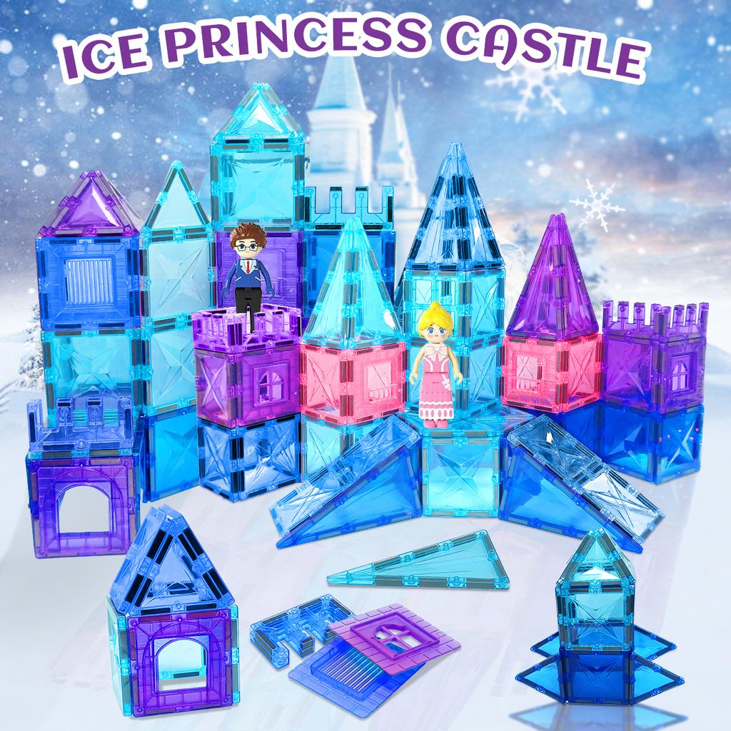 Frozen Toys for Girls Magnetic Tiles Princess Castle Building Blocks Toys Girls Toys Magnetic Blocks Birthday Gifts STEM Toys
