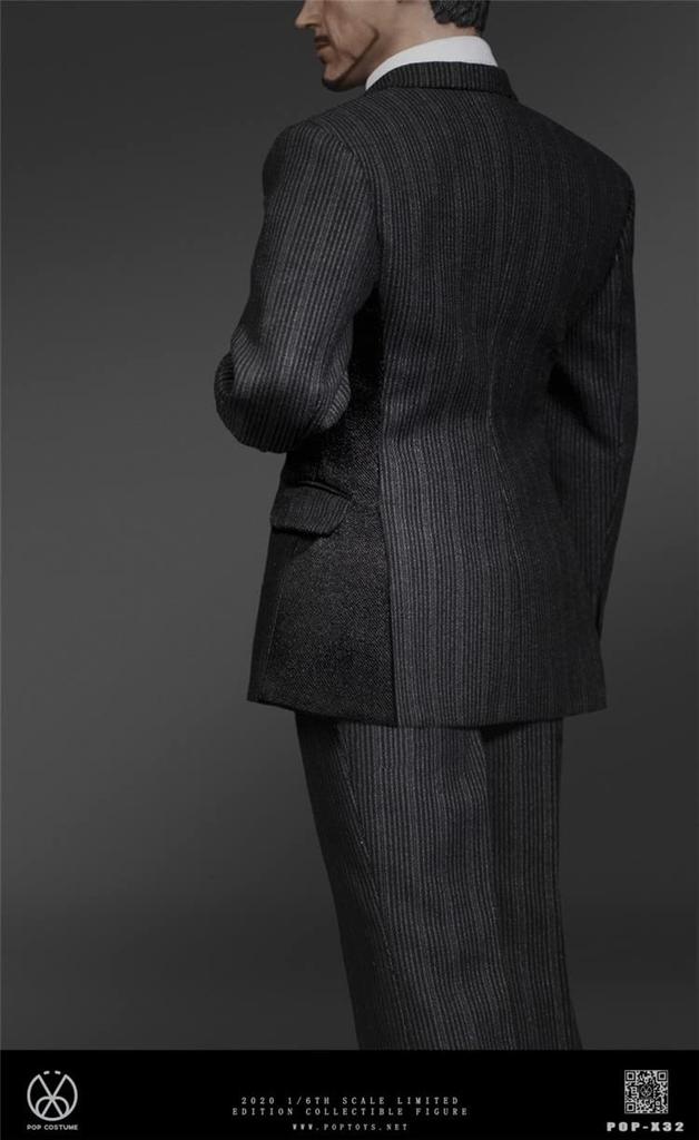 Scale Action Figure POPTOYS Male Suit Clothes and Shoes Set Masterpiece Version and Head Not [TOYBARJAPAN] 1/6 POP-X32 (Body Included)