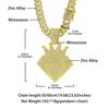 Nieuwe Legering Diamant Kroon Diamant Cubaanse Ketting Hanger Europese en Amerikaanse Hip Hop Mode Mannen Sieraden