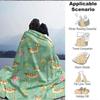 1pc Deer Mushrooms Lightweight Flannel Blanket, Comfortable and Warm Blanket, for Office and Camping Sofa Bed, Livingroom180
