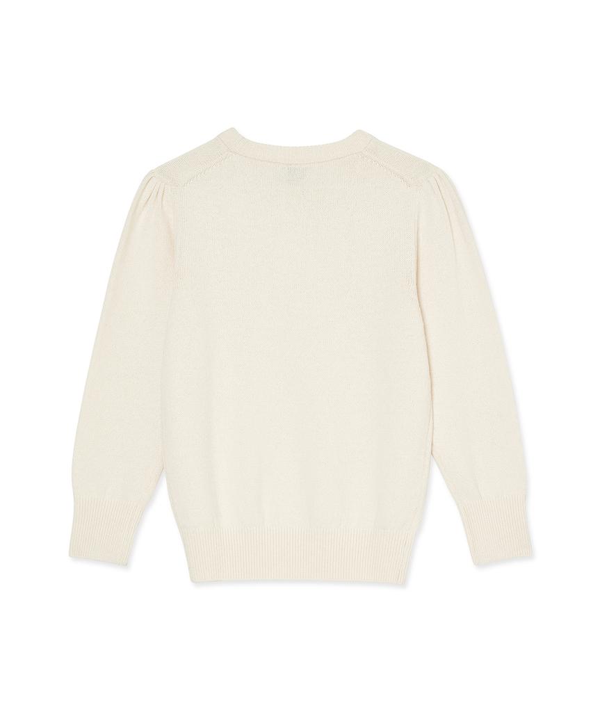 IOLO Women'S Puff Sleeve Round_Ivory