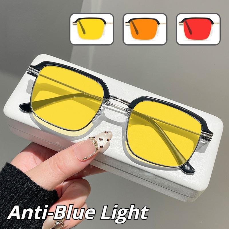 Ultra-Lightweight Metal Night Vision Anti-Blue Light Glasses Unisex Design Specialized Eye Protection for Phone and Computer Use