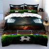 spotlight Soccer field with ball Print Bedding Set 1 Duvet Cover 2 Pillowcases for Adult and Children Luxury Gift Full Size