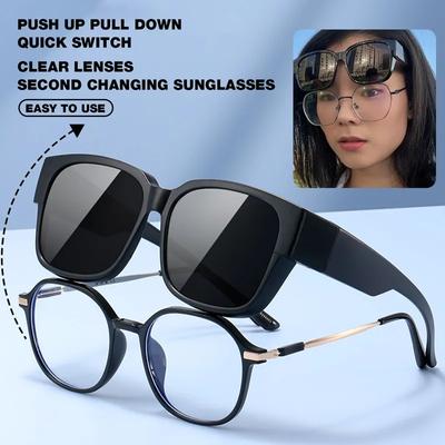 Polarisierte Sonnenbrillen Überbrille für Kurzsichtigkeit Korrektionsbrillen Tragbare nicht polarisierte Brillen