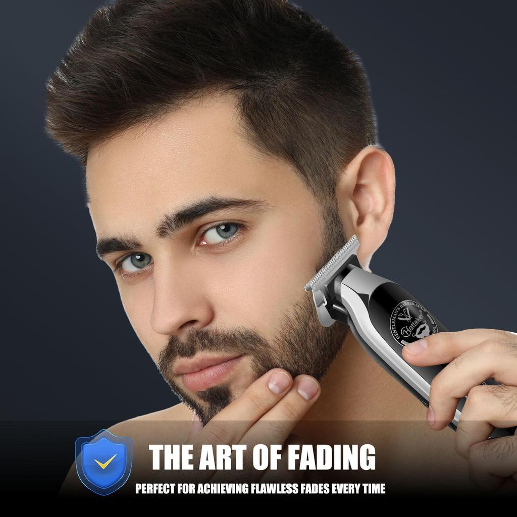 Hatteker Electric Clipper 2 PC Set 4-Level Power Digital LCD Display Men's Oil Head Sculpting with Precision USB Charge