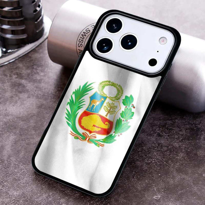 Peru Flag Phone Case for iPhone 17 16 15 Pro Max Air 14 13 12 11 Plus Shockproof Capa Cover