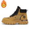 Winter men's shoes high-top Martin boots men's velvet warm platform boots outdoor mountaineering desert combat rhubarb boots