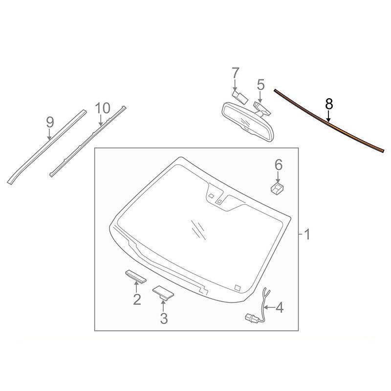 Original For Kia Oem 11-15 Sorento Windshield-upper Molding 861312p000 High Quality