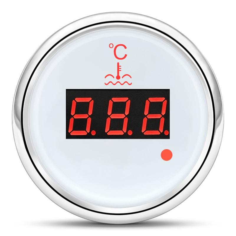 Red Light 0~120℃ Water Temp Meter+Sensor Digital Water Temperature Gauge with Alarm for Car Marine Yacht Boat 12V 24V ized