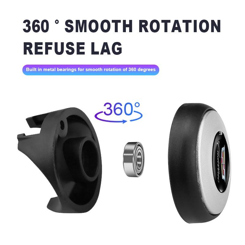 360 Degree Car Turning Steering Wheel Power-assisted Rotary Button Booster Spinner Knob For Cadillac CTS STS DTS SRX XLR ATX Escalade Seville Tiburon