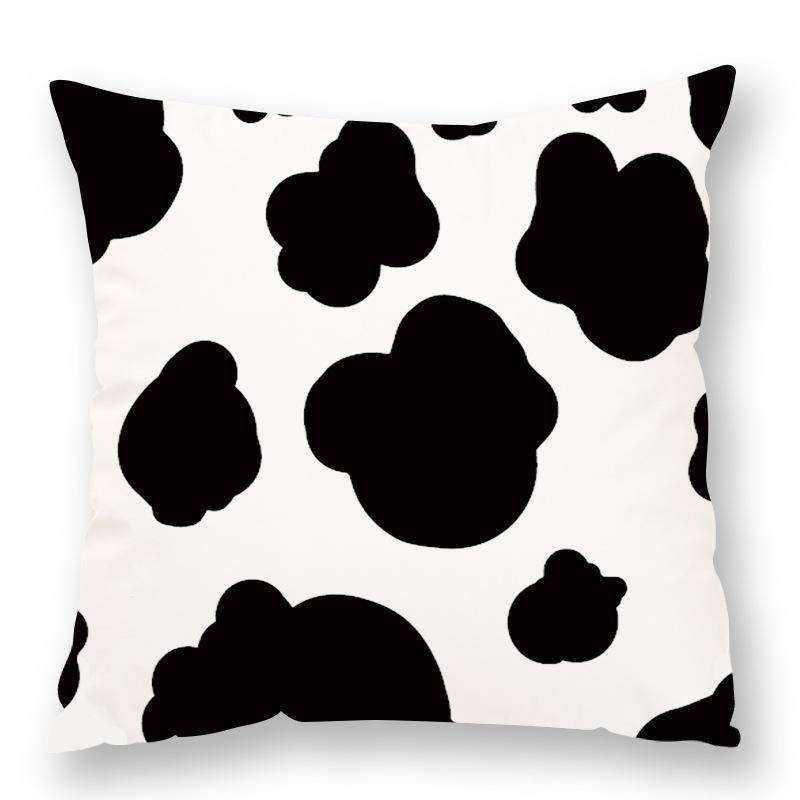 Fashionable Animal Spots Elements Cow Print Leopard Print Pillow Zebra Print Pillow Case Plush Sofa Car Waist