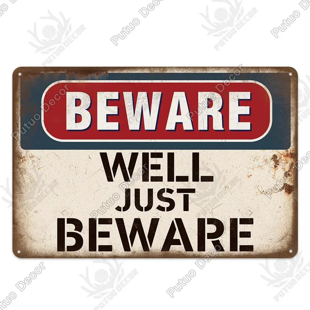 

Декор Мои правила гаража Предупреждение Винтажная жестяная табличка Металлическая пластина Осторожно Настенное украшение для гаража Опасность Человек Пещера Декор стены 7.8x11.8inch