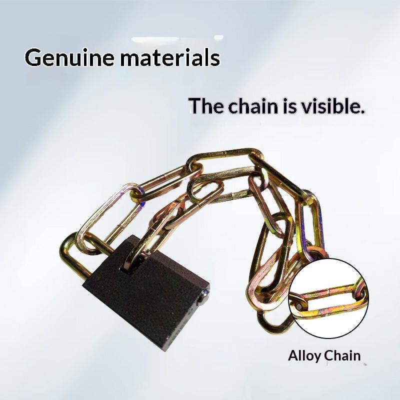 Anti Pry High Security Chain Lock Hardened Quenched Steel Waterproof Rust Proof Ideal for Bike Motorcycle Parking Protection