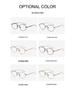 Ultralight Retro Round Titanium Anti-Blue Light Eyeglass Frame for Women, Compatible with Myopia Prescription Lenses.