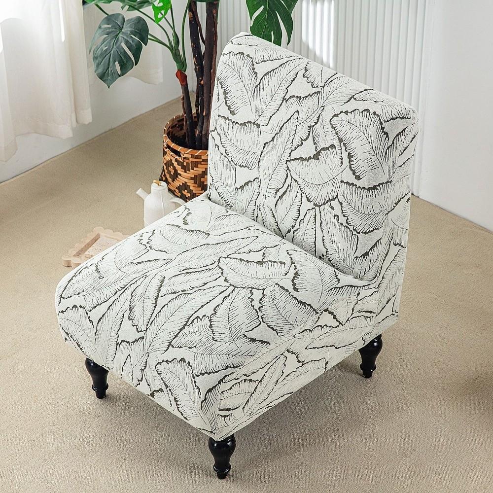 Washable Armless Chair Cover Printed Chair Covers Soft Seat Chair Cover темно-зеленого