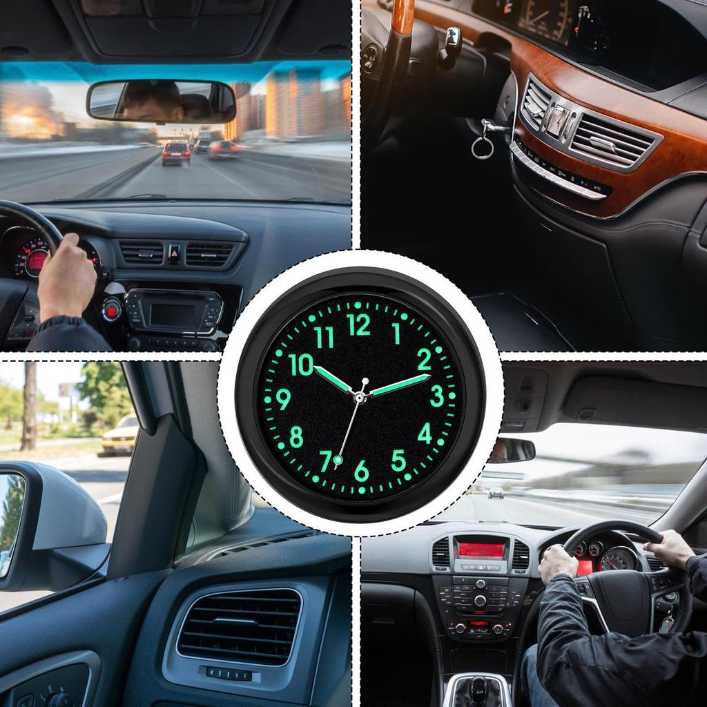 Mini Quartz Watch for Car,analog Watch for Car Dashboard,glow In the Dark Car Dashboard