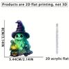 1pc Halloween Pumpkin, Imp Decoration, Flat Acrylic Car Interior Pendant