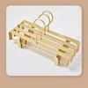 5PCS Gold Metal Trouser Racks,Space Aluminum Durable Thickened Storage Rack with Clips for Skirts,Light Luxury Pants Hangers