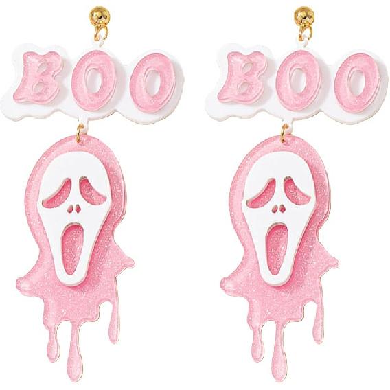 Halloween Earrings Set for Women Skull Black Cat Bat Blood Pumpkin Stud Earrings Halloween Costume Accessories Woman 2025 Party Favors C2:halloween earrings