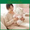 Bambole di peluche di agnello per bambini con decoro floreale e sciarpa di pizzo per bambine e bambini, morbido cuscino per dormire, regalo
