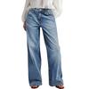 Women's Wide Leg Jeans Casual Highwaist Straight Denim Pants With Pockets