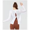 T-shirt a manica lunga da donna per autunno e inverno, felpa con cappuccio sportiva e per il fitness, taglie forti, top