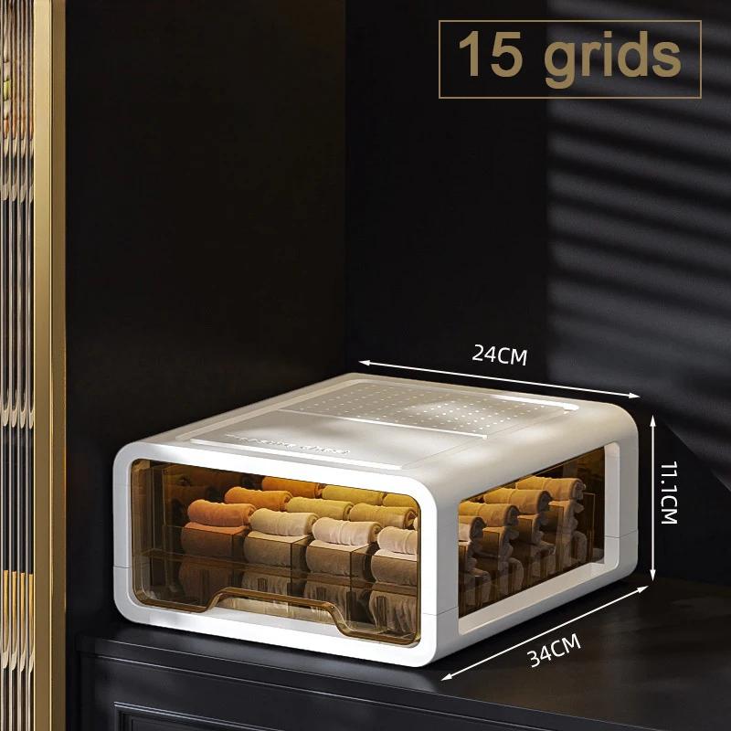 Thickened Stackable Drawer Storage Box Clear Underwear Organizer for Home Closet Clothing Storage Transparent Drawer Organizer