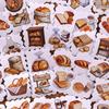 Mu Ran 50 Sheets Bread Cartoon Stickers: Decorative DIY Journal Pack with High-End Feel