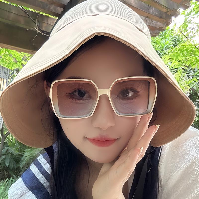 Square Shape Sunglasses for Women Pearl Decoration Big Size Women's Sun Glasses Travelling Driving Sunglass Women