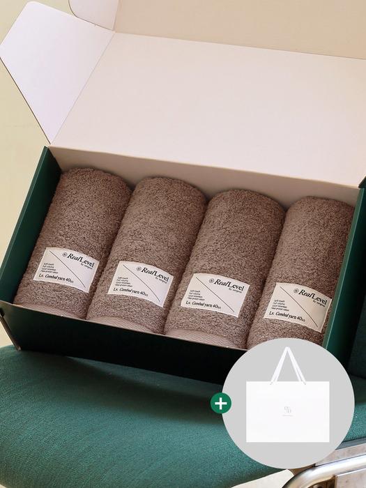 

Songwol Towel 1% Mocha Mousse Hotel Towel 4P 40 count 210g Mochamus