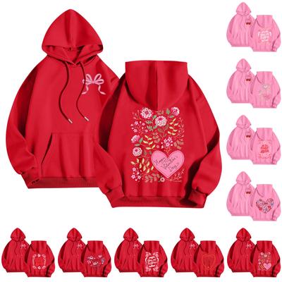 Damen-Sweatshirt mit Rundhalsausschnitt, langen Ärmeln, Blumendruck, Oberteil mit Kapuze