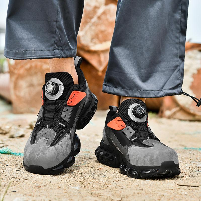 Men's and Women's Anti-shatter and Anti-penetration Safety Shoes, Breathable and Lightweight Steel Toe Safety Work Shoes