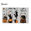 Halloween Window Clings 4Pcs Cartoon Clings, Pumpkin Ghost Scarecrow Stickers, Waterproof Murals Removable Decals for Home Storefront Doors