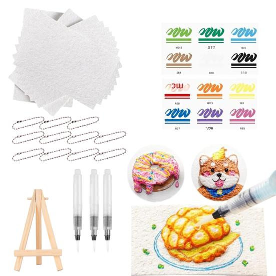 Kouzelná nadýchaná barva sada 3D nadýchaná popcornová kreslicí sada DIY sada pro malování textur Bublinkové kreslicí tužky Umělecké potřeby pro děti Řemesla Pohlednice