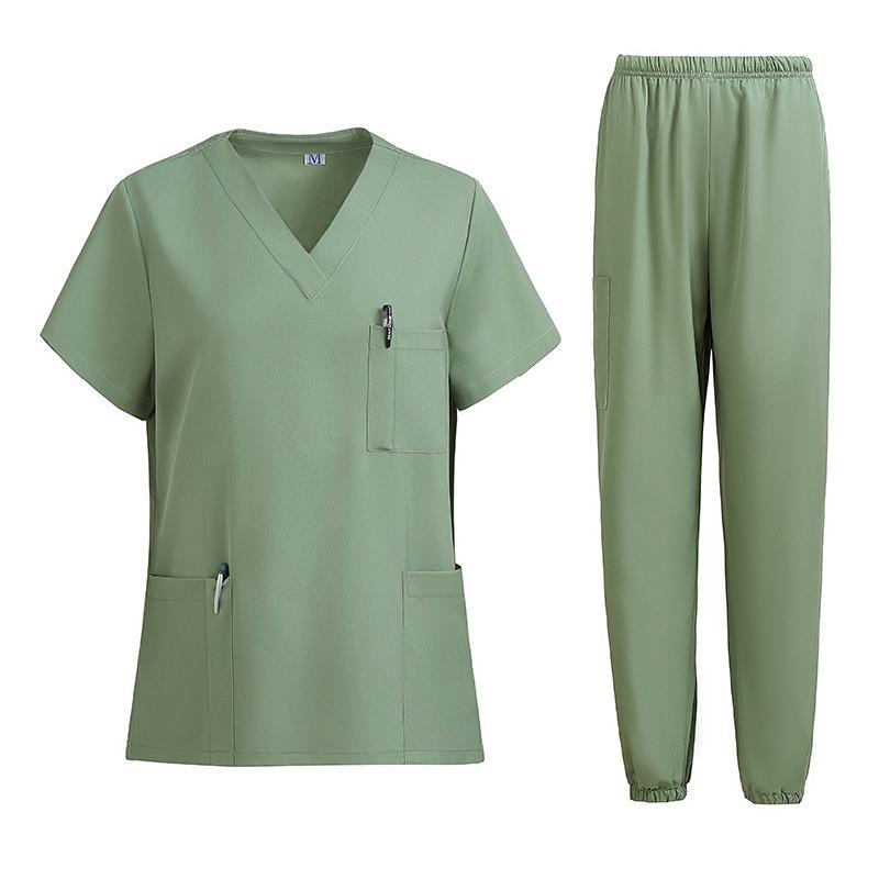 Medical Uniform Short-sleeved Suit Nursing Uniform Women's Health Pharmacy Clinic Overalls