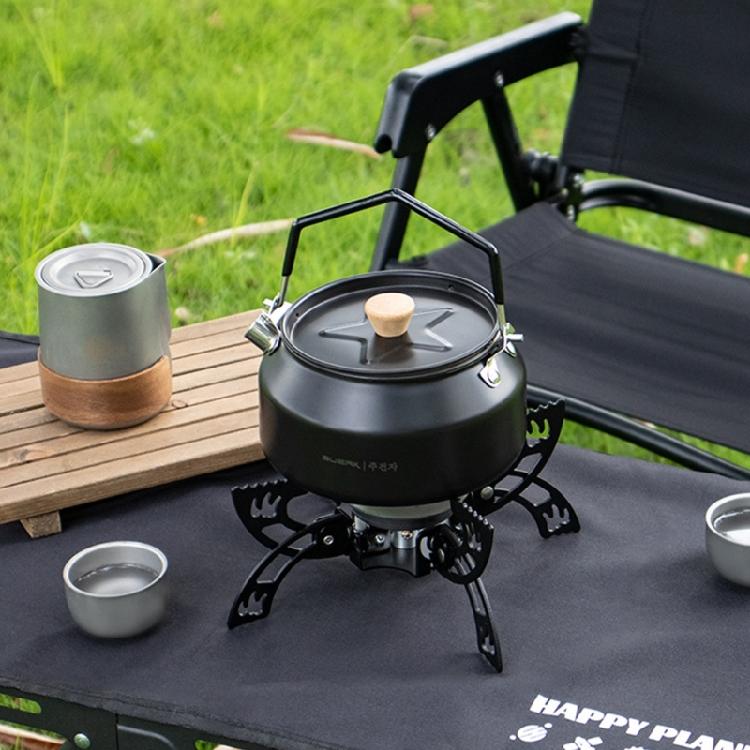Foldable Camping Cooker  Burners Wind Resistant Flame 4 Leg Stability Compacts Portable Design for Outdoor Cooking