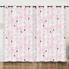 Curtain Cartoon Animal Bear Deer Love Kitten Digital Printing Blackout Curtain Punching