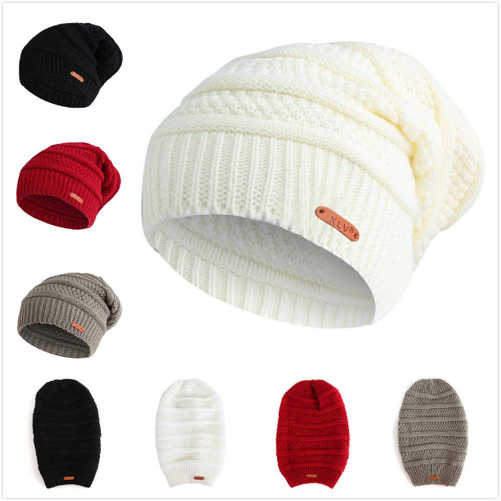 

Men Women Baggy Warm Crochet Winter Wool Knit Ski Slouchy Caps Hat