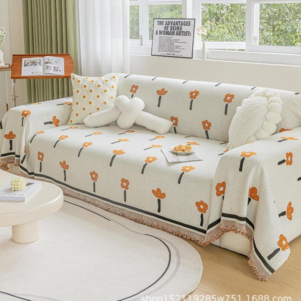 

2025 new Internet celebrity small fresh ins sofa cover full cover dust-proof cat scratch sofa cover towel sofa blanket 180*130cm