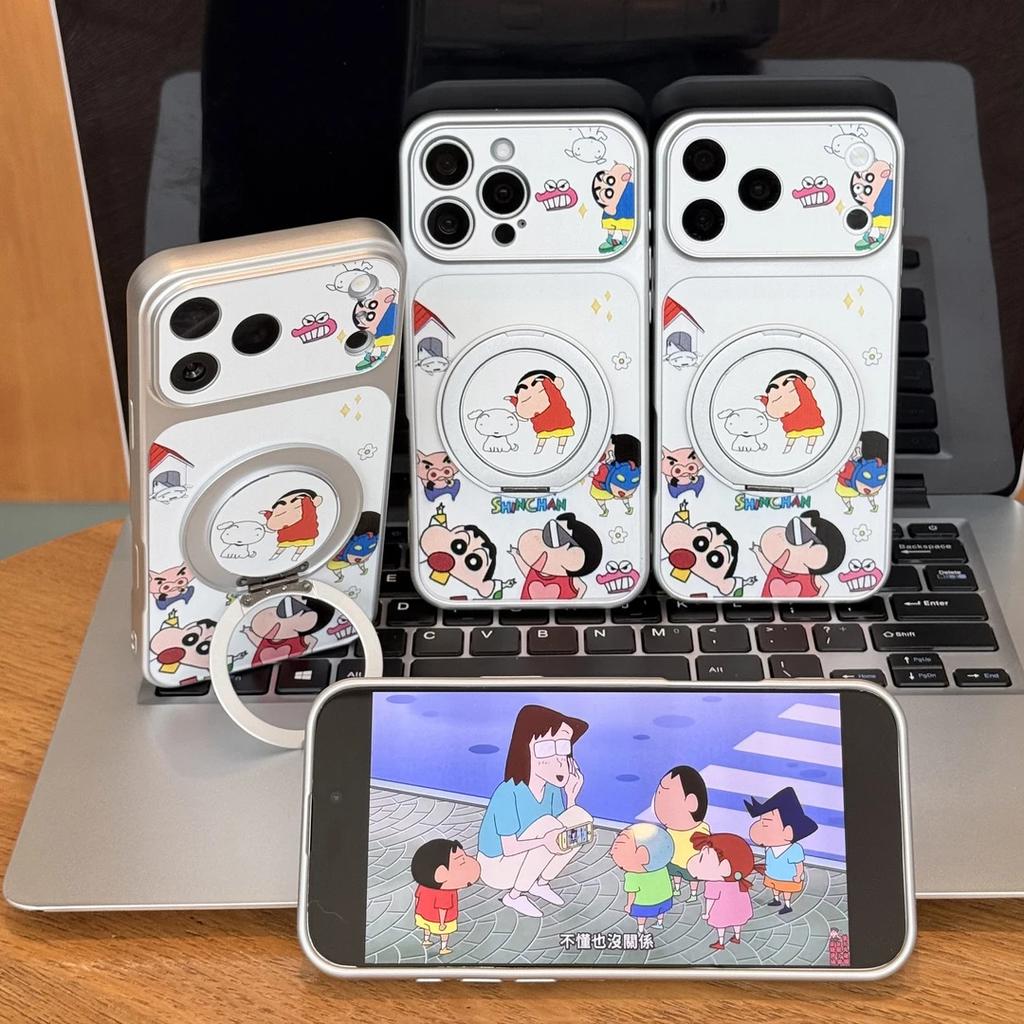 Dancing Small New Rotating Bracket for iPhone17 Large Window Mobile Phone Case Apple 16/15/14 Plating 13 Sets